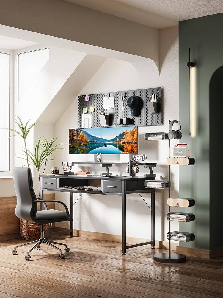 Amazon | ODK パソコンデスク キーボードスライダー付き 幅120cm